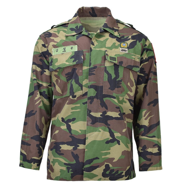 Chemises tactiques militaires sud-coréennes originales M90 Woodland Camo Combat Field