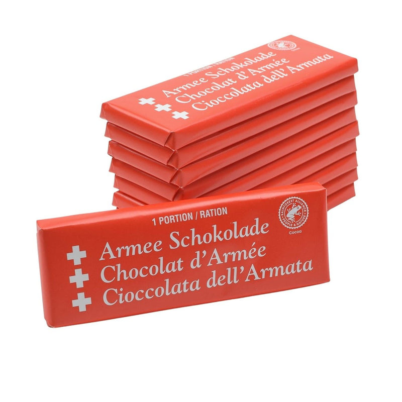 Barre de chocolat militaire suisse originale Longue conservation Rations d'urgence