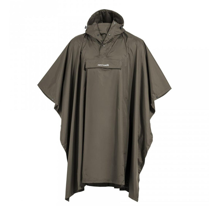 Poncho pliable PENTAGON Cloudburst imperméable et respirant avec détails réfléchissants