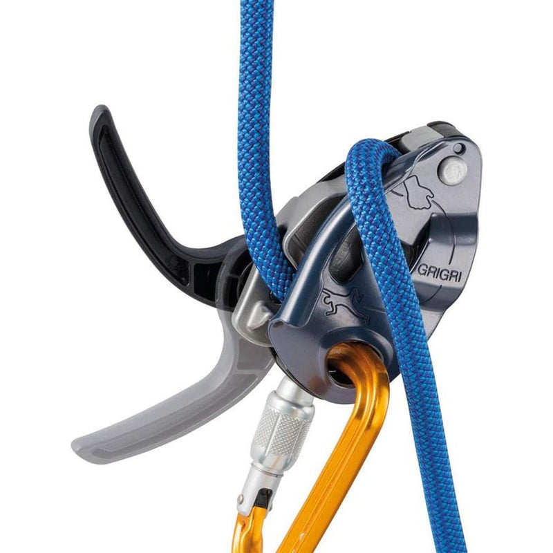 PETZL Grigri Dispositif d'assurage à freinage assisté Equipement d'escalade Aluminium Bleu