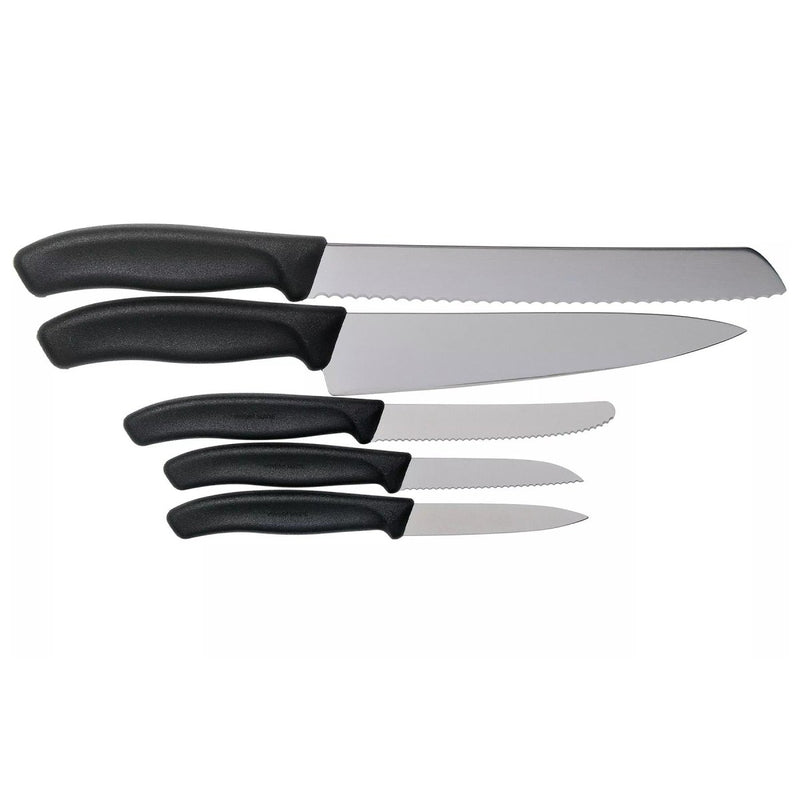 Coffret de 5 couteaux de cuisine Victorinox Swiss Classic en acier inoxydable avec manche en TPE