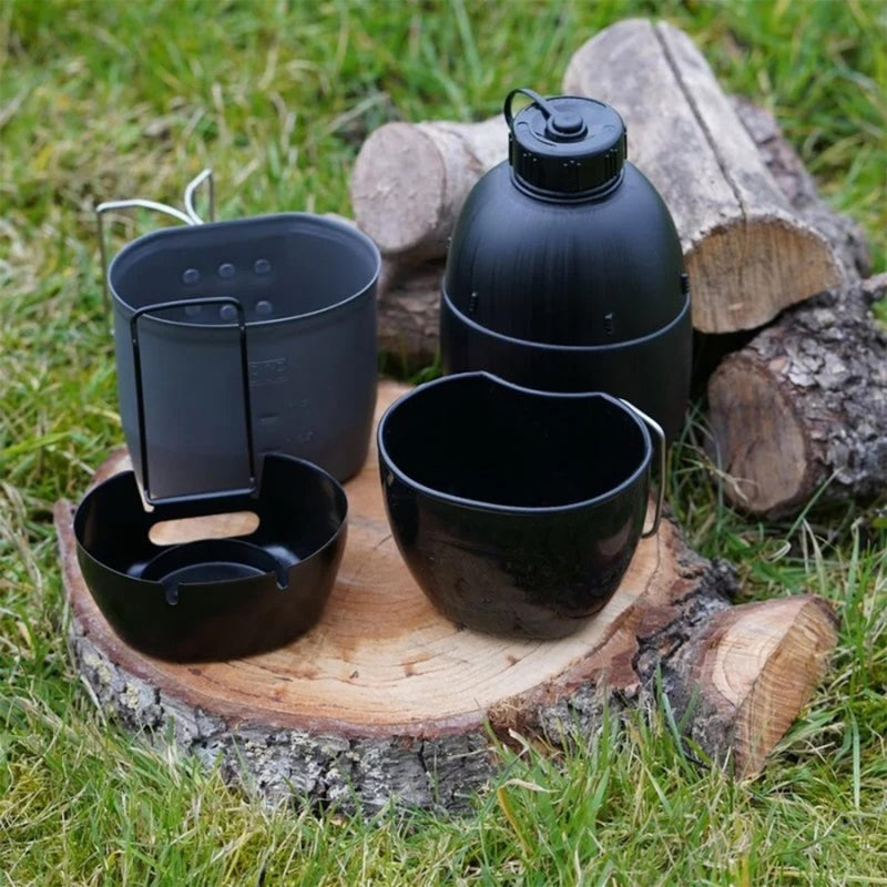 black multi fuel outdoor cooking system