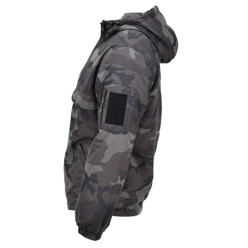 MIL-TEC Anorak sports jacket lightweight CCE night camouflage hooded sportswear hook and loop patch plate on left arm