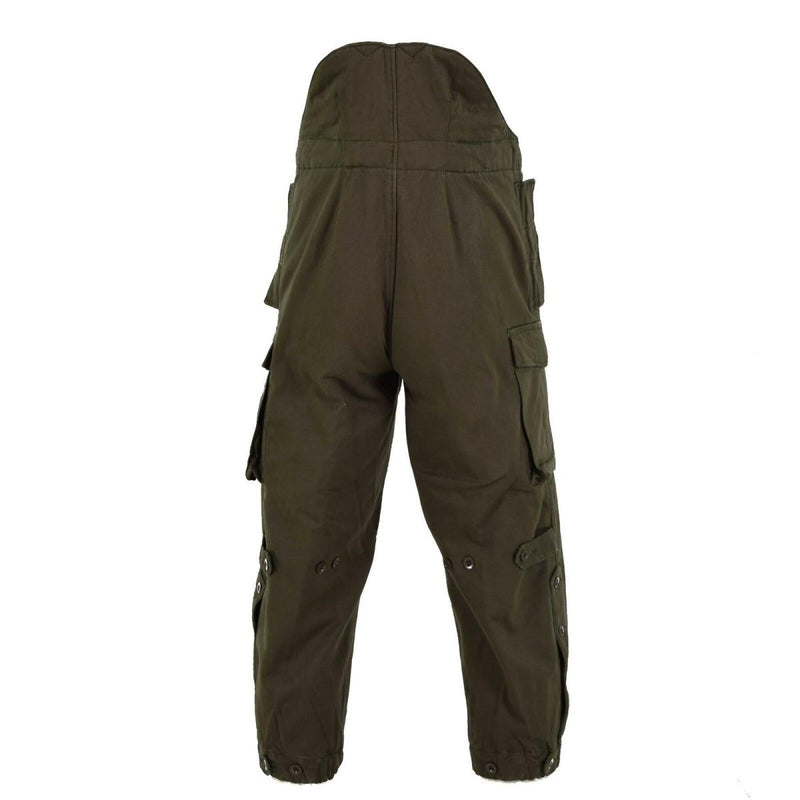 Original Austrian army combat pants bib military olive OD overall