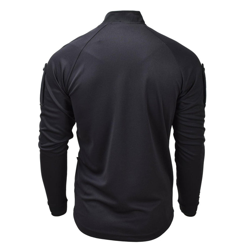 Original British military combat tactical shirts black zipped breathable collared activewear