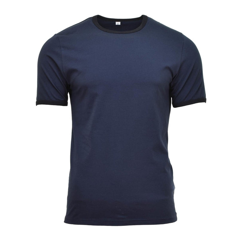 Original Dutch army t-shirt blue cotton breathable lightweight shirt short sleeves military surplus high-quality crew neck