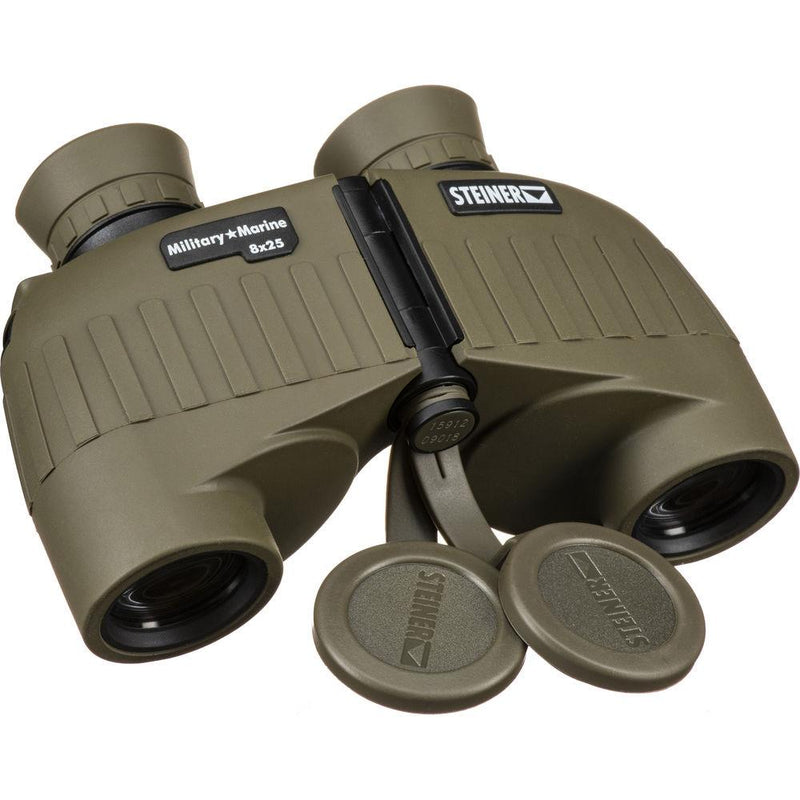 Steiner Binoculars Military Marine 8x25 Olive Rugged Auto Focus Hunting Optics size compact Makrolon housing