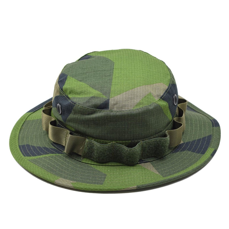 TACGEAR Brand Swedish Military Boonie hat Splinter camo ripstop wide brim four large ventilation eyelets camouflage loops